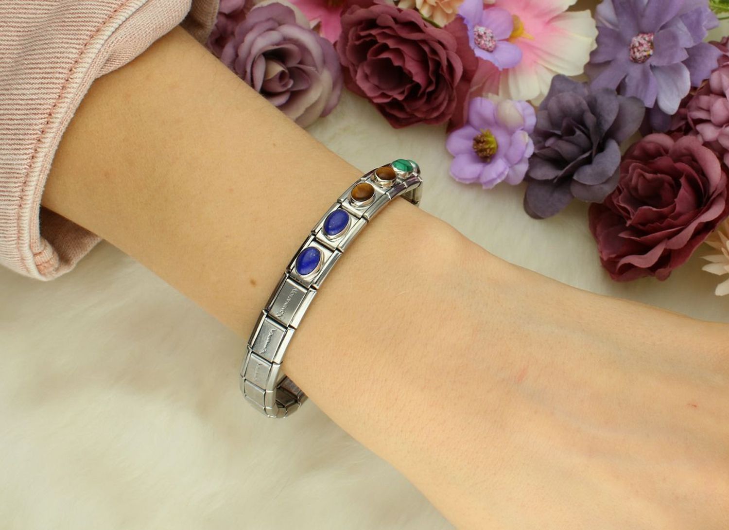 Nomination Link 925 zawieszka srebro Kamień naturalny malachit 330510 48.jpg